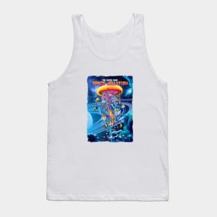 Super Rare Golden Space Jellyfish (Rough Distressed Texture) Tank Top